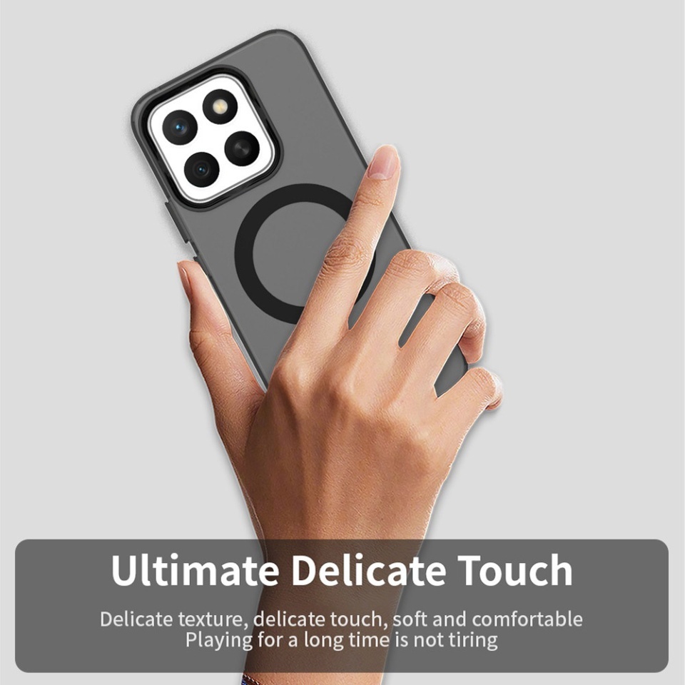 Husa pentru Honor X8c, SKYDDAR INOVATION, CandyCase, Magsafe, set cu sticker, Negru - 3 | YEO