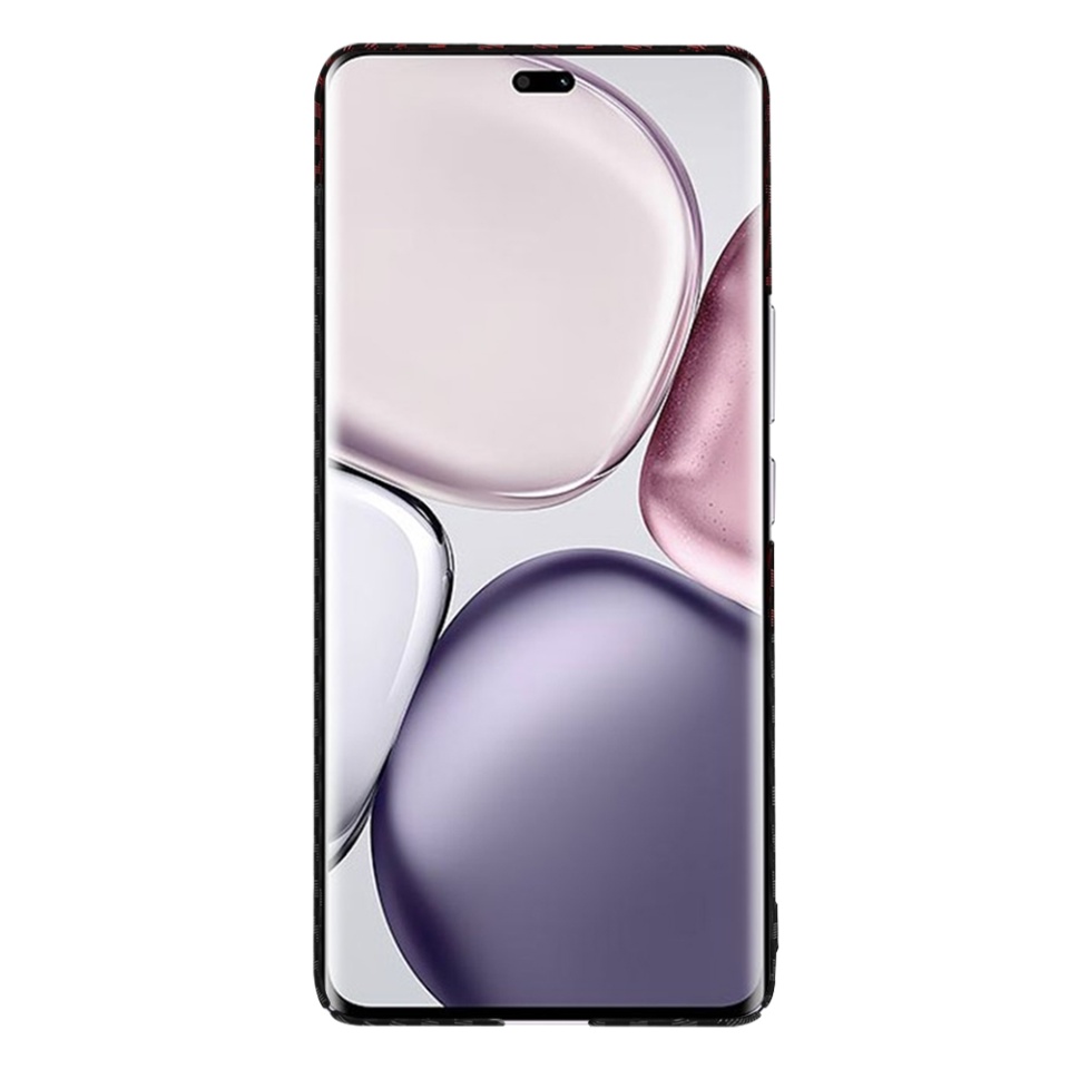 Husa pentru Honor X9c / Magic7 Lite, SKYDDAR INNOVATION, textura carbon, Carbonite FiberShell, Rosu inchis, set cu sticker - 1 | YEO