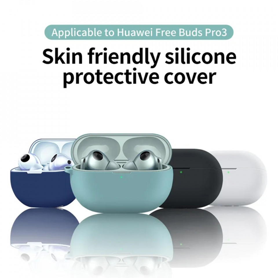 Husa pentru Huawei FreeBuds Pro 3 din silicon, Techsuit Ultraslim - Negru - 2 | YEO
