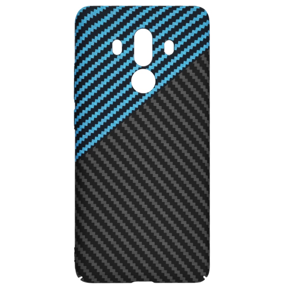 Husa pentru Huawei Mate 10 Pro, Finisaj Premium cu Textura de Carbon, Design Elegant, SKDR CarbonFlex - Bleu - 3 | YEO