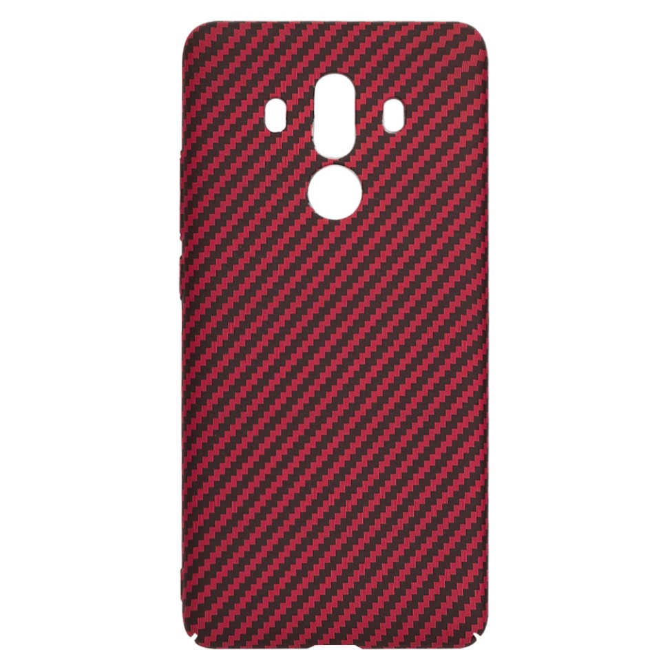 Husa pentru Huawei Mate 10 Pro, Finisaj Premium cu Textura de Carbon, Design Elegant, SKDR CarbonFlex - Rosu - 3 | YEO