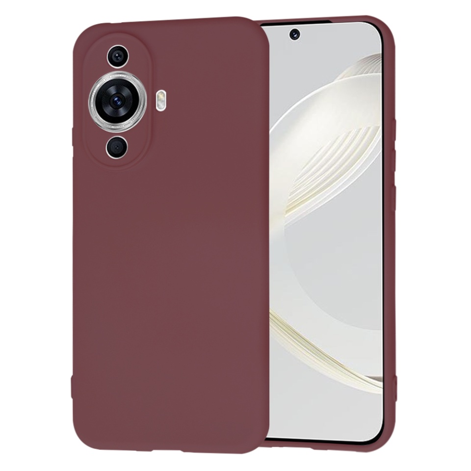 Husa pentru Huawei nova 11 / nova 12s din Silicon Catifelat, Protectie Premium, Skyddar SoftElegance - Bordo