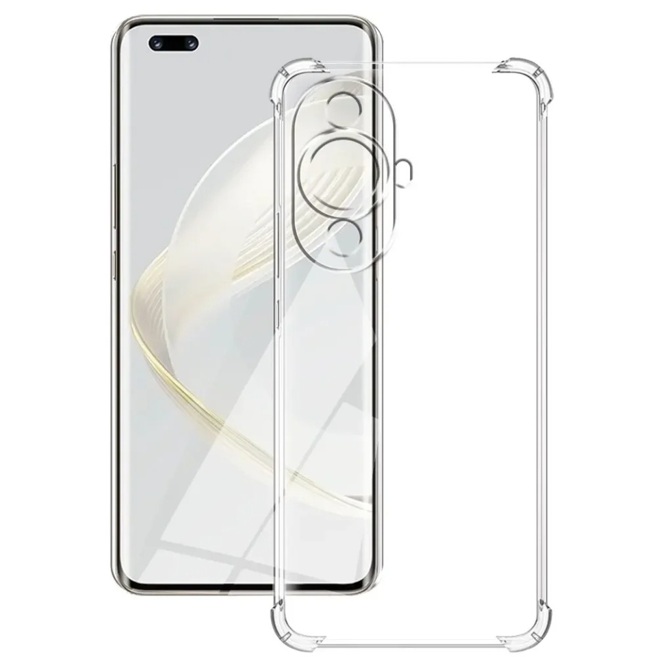 Husa pentru Huawei nova 11 / nova 12s , SKYDDAR INNOVATION, Shockproof Clear din Silicon Slim, Transparenta, set cu sticker - 3 | YEO