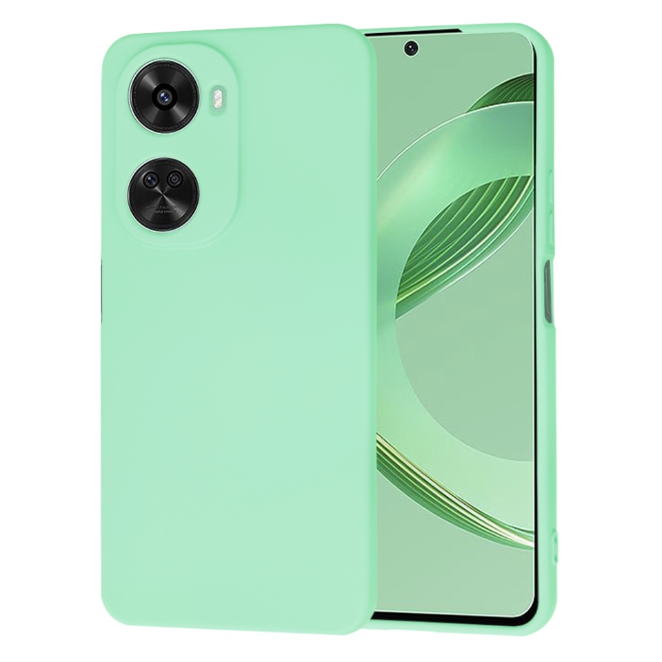 Husa pentru Huawei nova 11 SE / nova 12 SE din Silicon Catifelat, Protectie Premium, Skyddar SoftElegance - Verde deschis