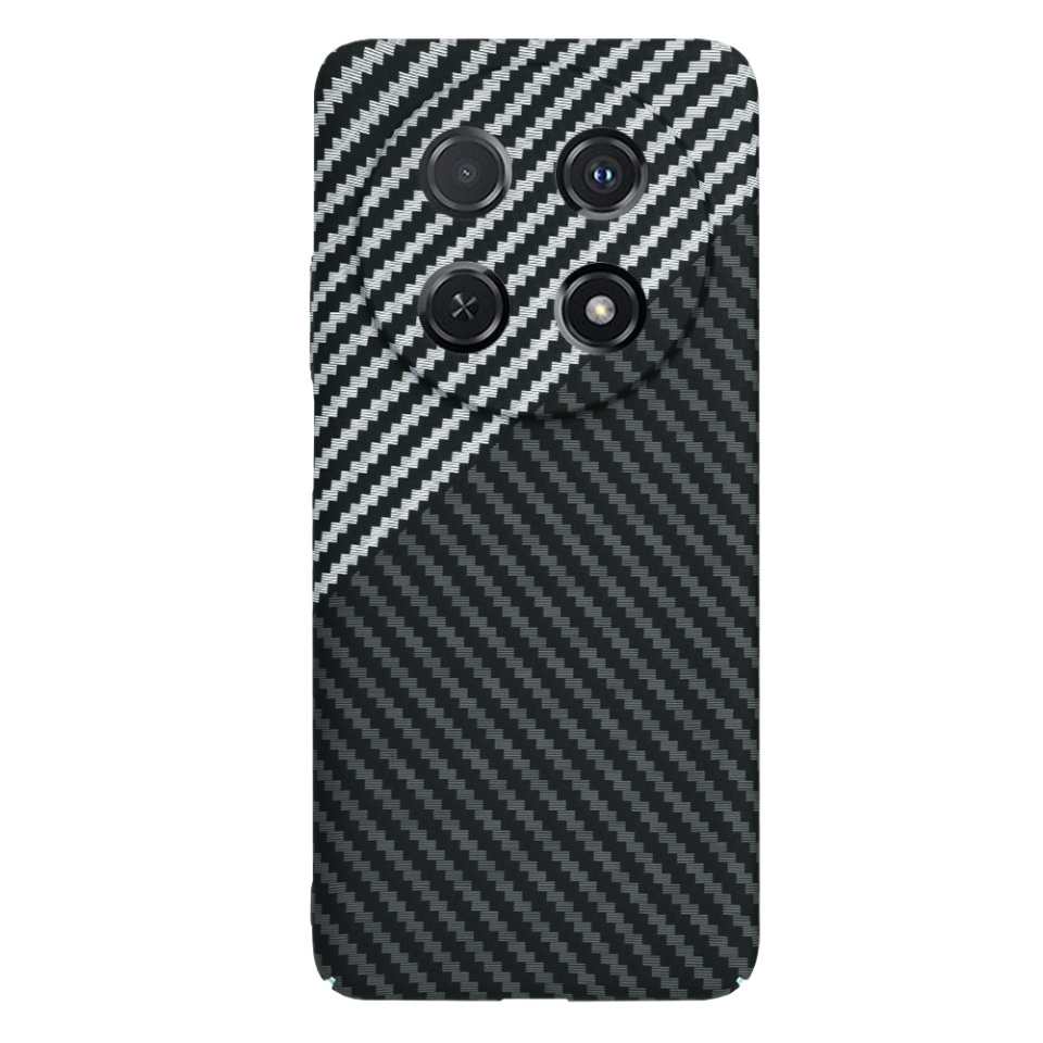 Husa pentru Huawei nova 12i / nova 13i, SKYDDAR INNOVATION, textura carbon, Carbonite FiberShell, set cu sticker, Gri, - 2 | YEO