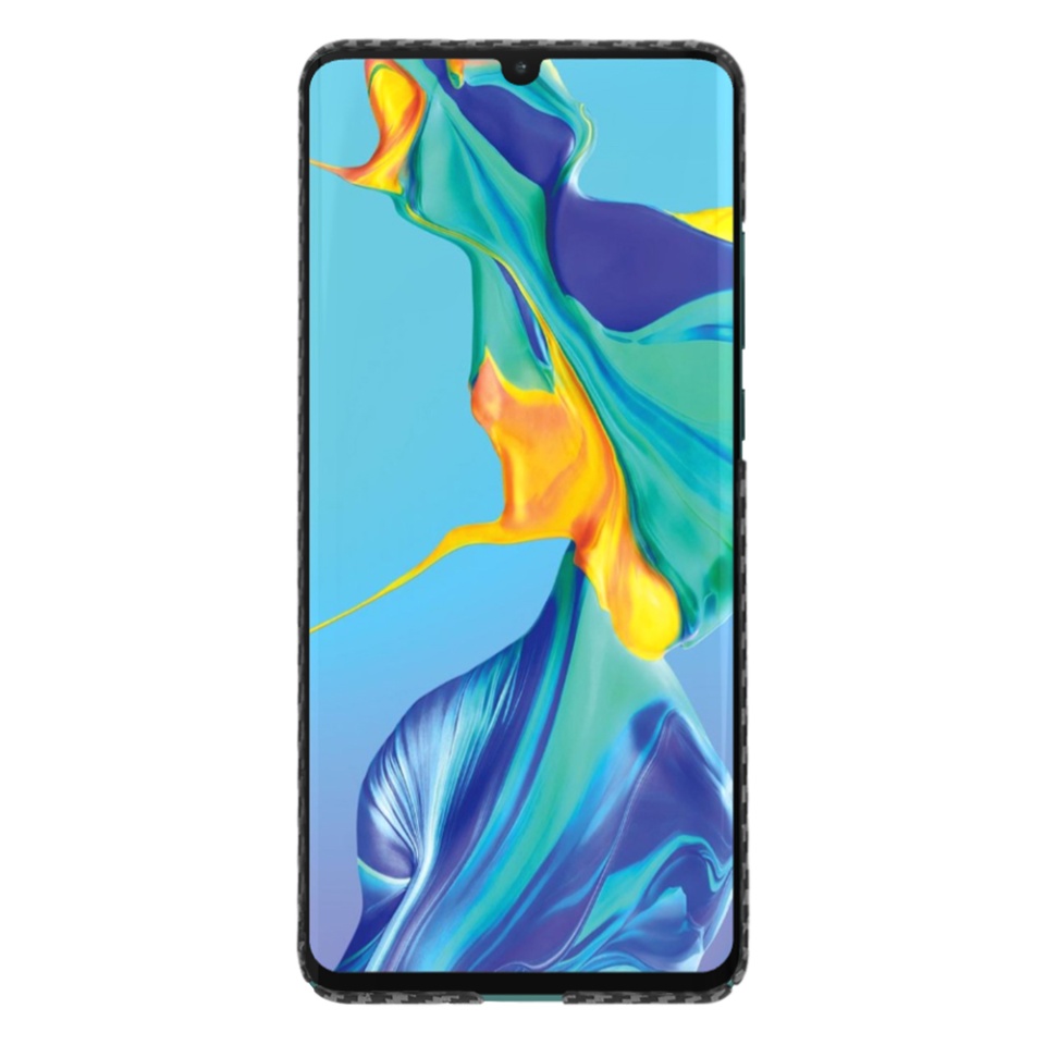 Husa pentru Huawei P30 Pro / P30 Pro New Edition, Finisaj Premium cu Textura de Carbon, Design Elegant, SKDR CarbonFlex - Negru - 1 | YEO
