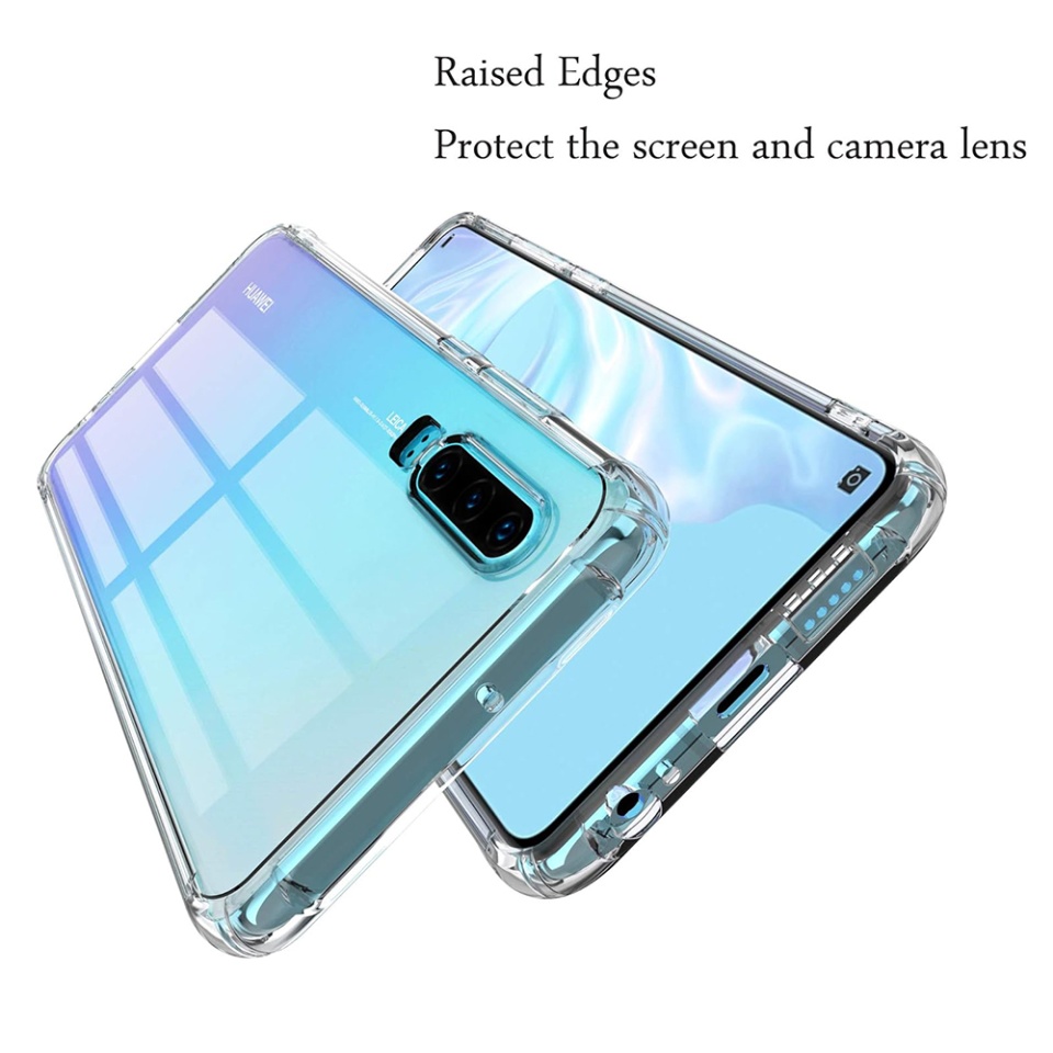 Husa pentru Huawei P30 , SKYDDAR INNOVATION, Shockproof Clear din Silicon Slim, Transparenta, set cu sticker - 2 | YEO