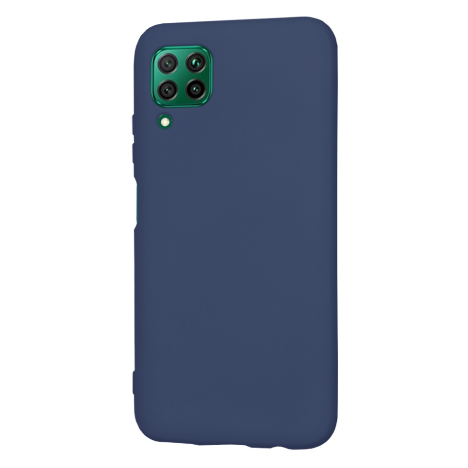 Husa pentru Huawei P40 Lite din Silicon Catifelat, Protectie Premium, Skyddar SoftElegance - Bleumarin - 2 | YEO
