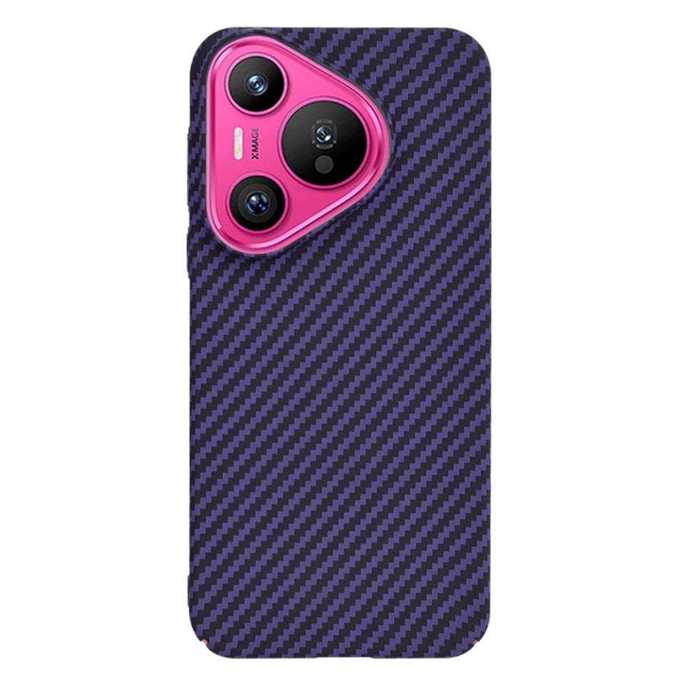 Husa pentru Huawei Pura 70, Finisaj Premium cu Textura de Carbon, Design Elegant, SKDR CarbonFlex - Mov - 3 | YEO