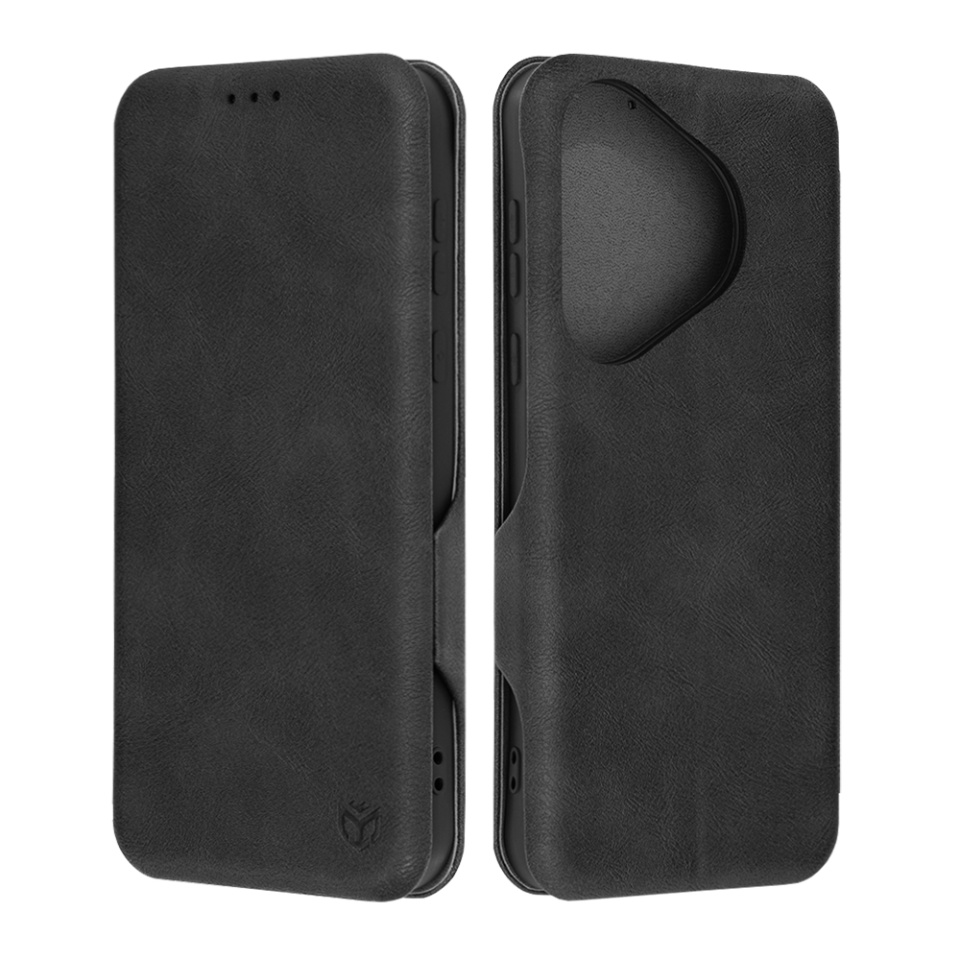 Husa pentru Huawei Pura 70, SKYDDAR INNOVATION, Safe Wallet tip carte din Piele Ecologica, Suport Carduri, Inchidere Magnetica, Negru, set cu sticker