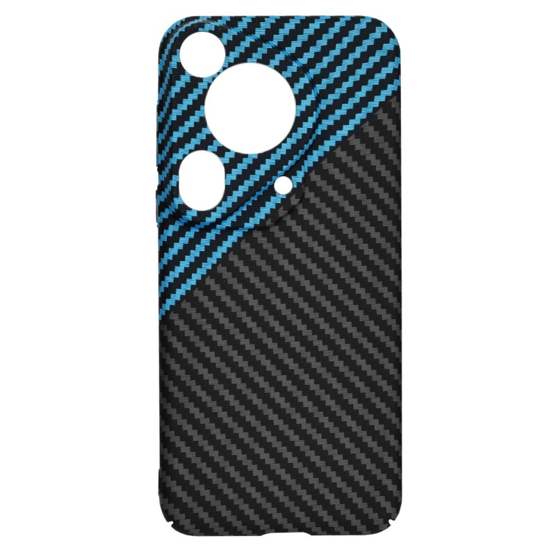 Husa pentru Huawei Pura 70 Ultra, Finisaj Premium cu Textura de Carbon, Design Elegant, SKDR CarbonFlex - Bleu - 2 | YEO