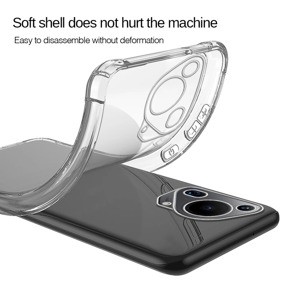 Husa pentru Huawei Pura 70 Ultra , SKYDDAR INNOVATION, Shockproof Clear din Silicon Slim, Transparenta, set cu sticker - 1 | YEO