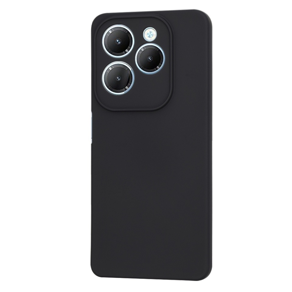 Husa pentru Infinix Hot 40 / Hot 40 Pro din Silicon Catifelat, Protectie Premium, Skyddar SoftElegance - Negru - 2 | YEO
