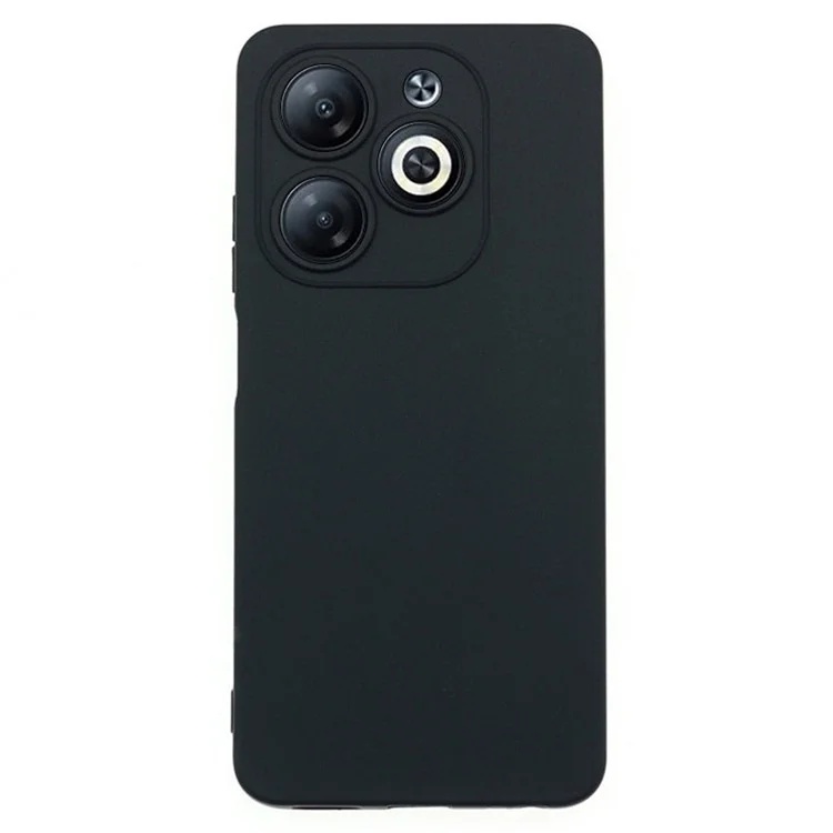 Husa pentru Infinix Smart 8 din Silicon Catifelat, Protectie Premium, Skyddar SoftElegance - Negru