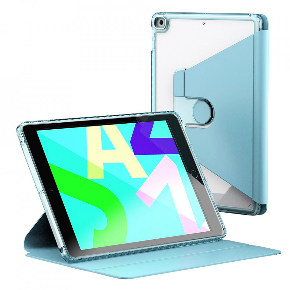 Husa pentru iPad 10.2 (2019/2020/2021) eleganta, SKYDDAR Crystal Edge 360° - Bleu