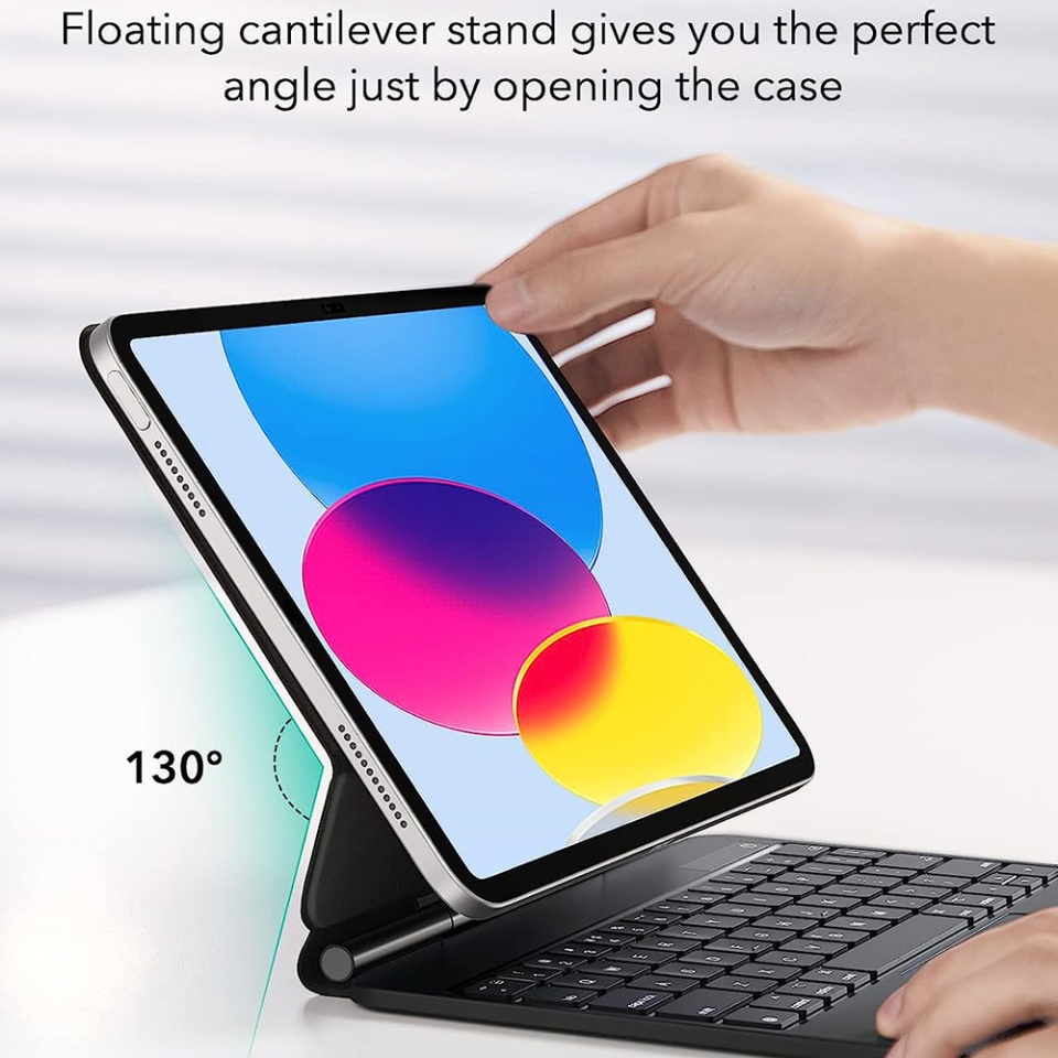 Husa pentru iPad 10 (2022) 10.9 / 11 (2025), tip Carte, Rebound Magnetic ESR - Negru - 7