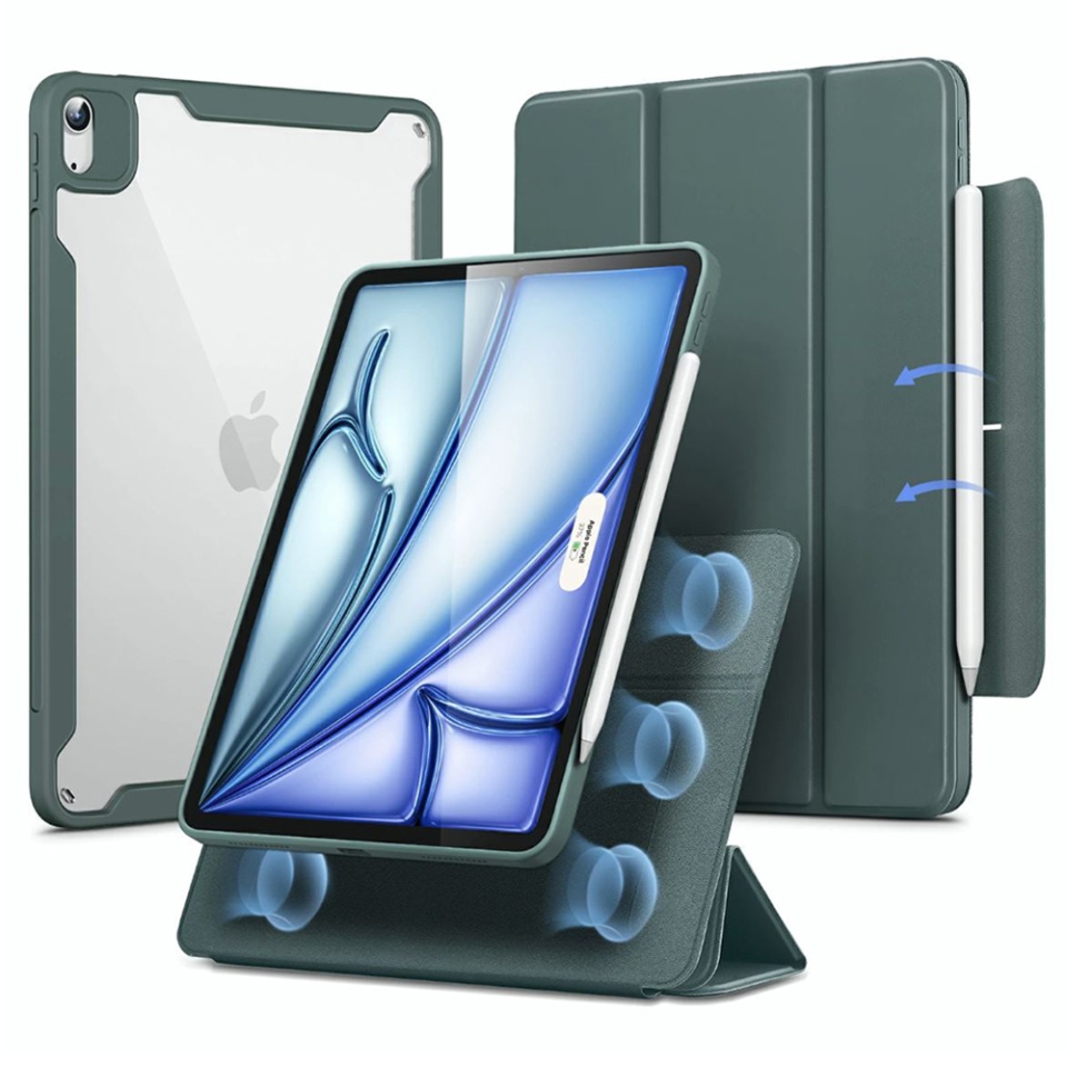 Husa pentru iPad Air 4 (2020) / Air 5 (2022) / Air 11 (2024) / Air 11 (2025), tip Carte, Rebound Hybrid ESR - Verde