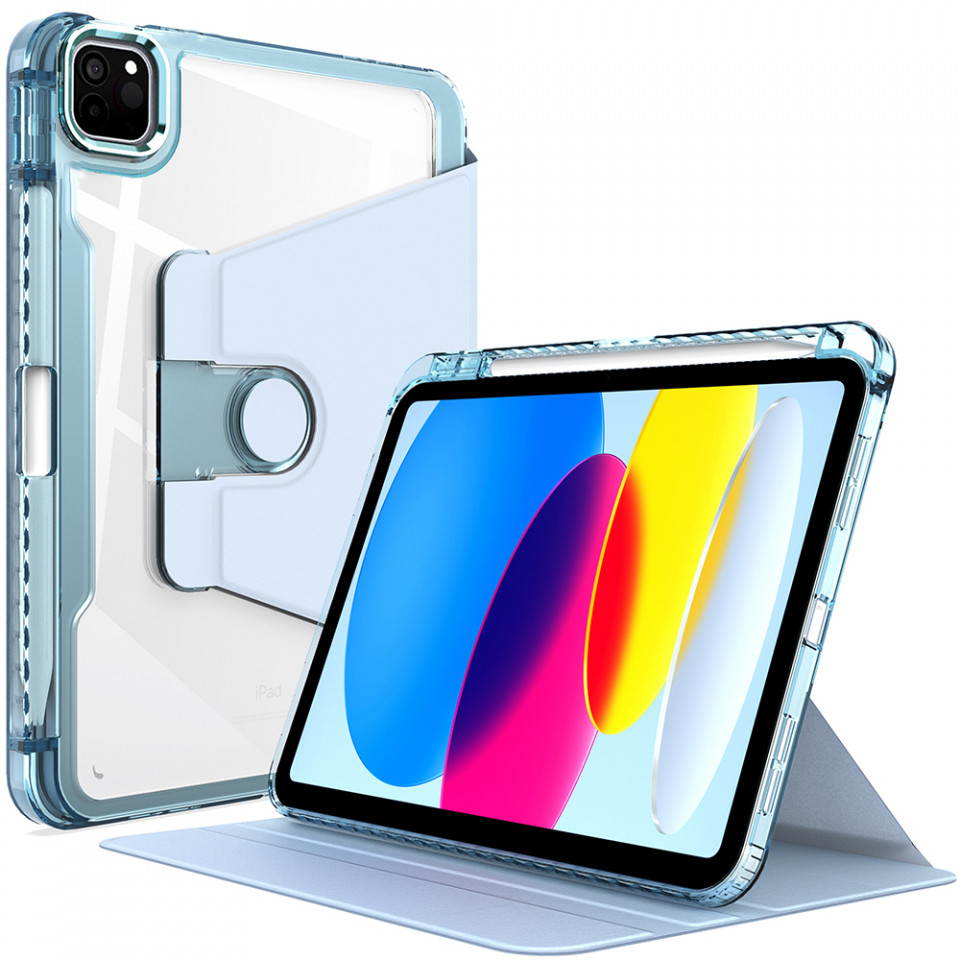 Husa pentru iPad Pro 11 (2018 / 2020 / 2021 / 2022) eleganta, SKYDDAR Crystal Edge 360° - Bleu
