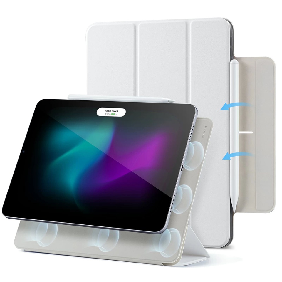 Husa pentru iPad Pro 11 (2024), tip Carte, Rebound Magnetic ESR - Alb