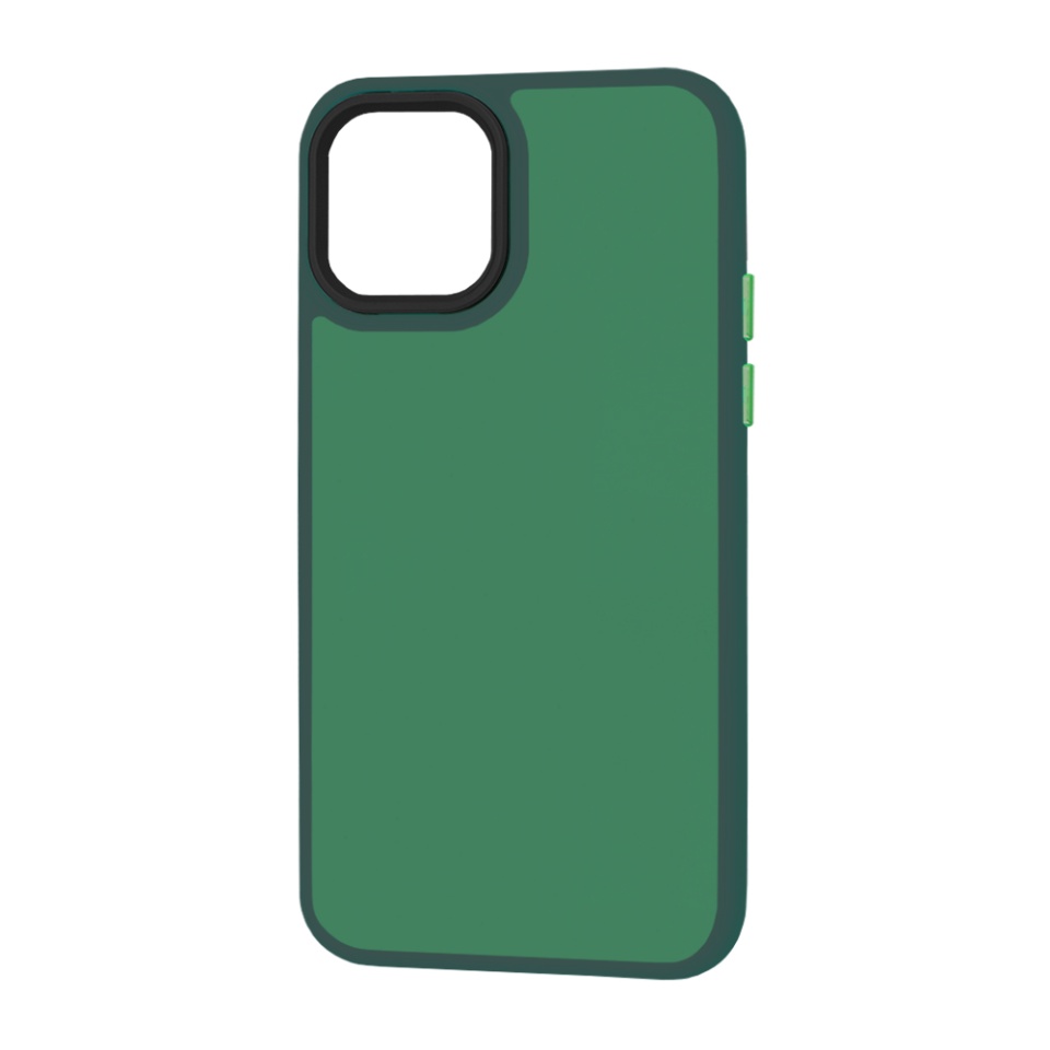 Husa pentru iPhone 11 Pro, SKYDDAR INNOVATION, HaloFrost, AntiSoc, Verde inchis, set cu sticker - 3 | YEO