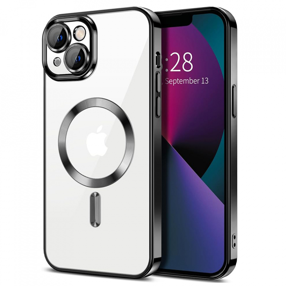 Husa pentru iPhone 13 cu Magsafe integrat, SKYDDAR Luxury Shield - Negru