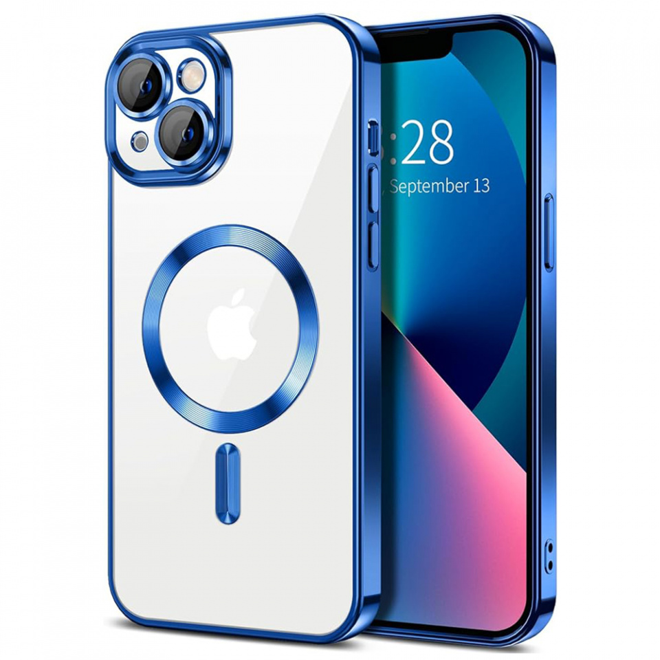 Husa pentru iPhone 13 cu Magsafe integrat, SKYDDAR Luxury Shield - Albastru