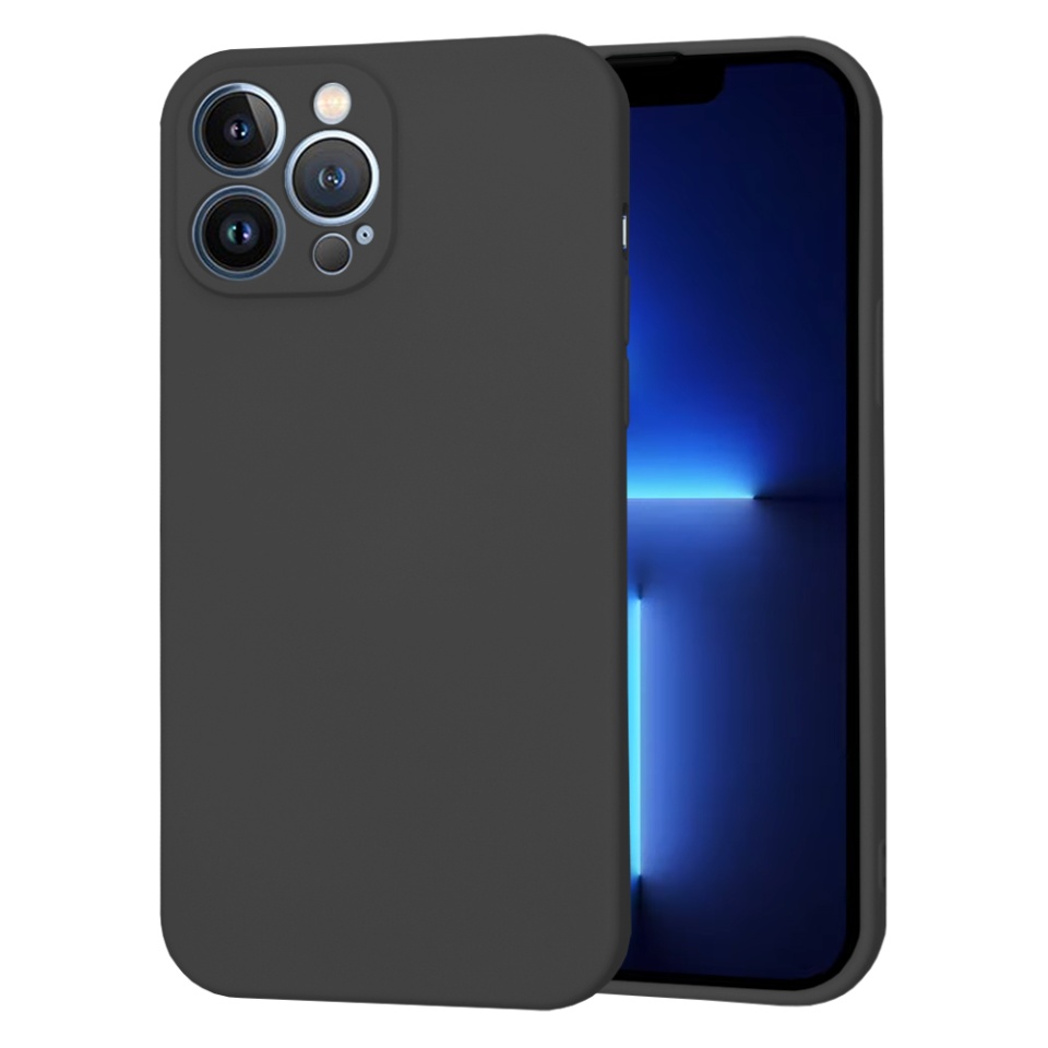 Husa pentru iPhone 13 Pro Max din Silicon Catifelat, Protectie Premium, Skyddar SoftElegance MagSafe - Negru - 1 | YEO
