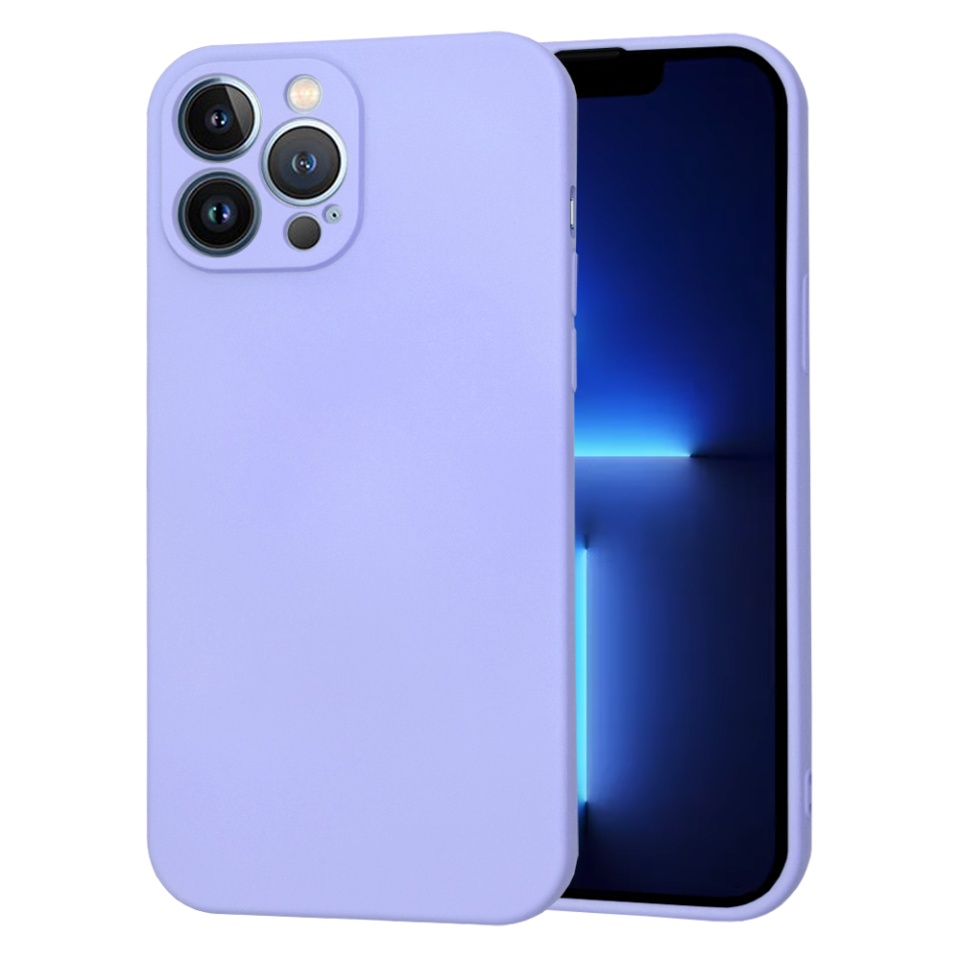 Husa pentru iPhone 13 Pro Max din Silicon Catifelat, Protectie Premium, Skyddar SoftElegance MagSafe - Violet
