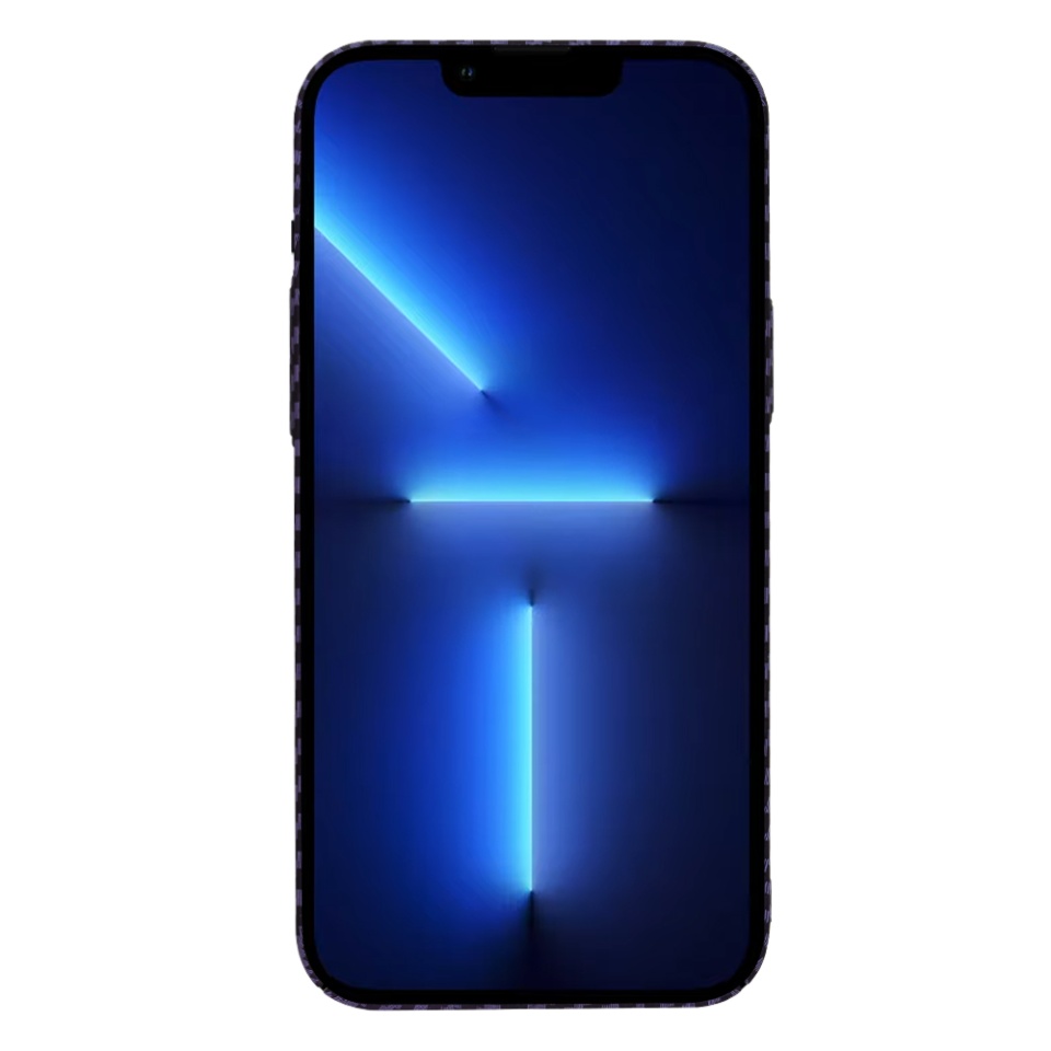 Husa pentru iPhone 13 Pro Max, Finisaj Premium cu Textura de Carbon, Design Elegant, SKDR CarbonFlex - Mov - 1 | YEO