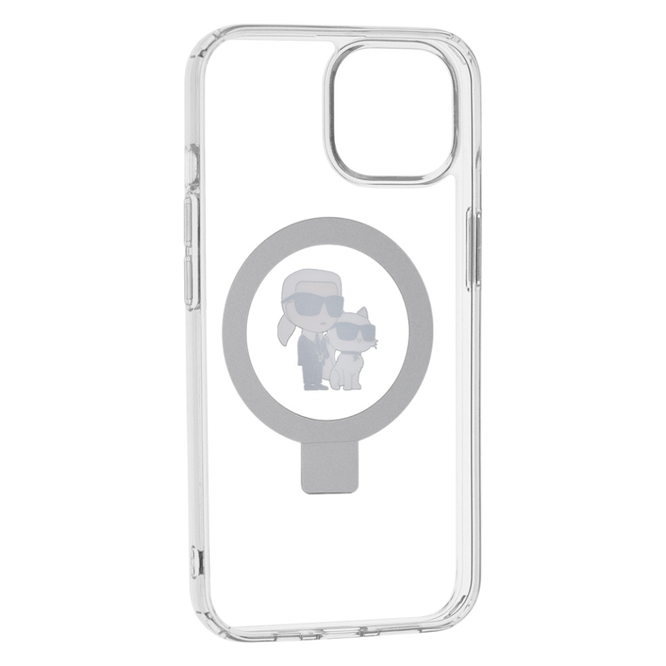 Husa pentru iPhone 14, Hardcase Ring Stand MagSafe, Karl Lagerfeld - Alb - 2 | YEO