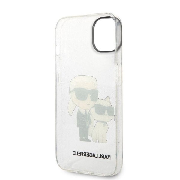 Husa pentru iPhone 14 Plus, Hardcase Glitter, Karl Lagerfeld, Transparenta - 3 | YEO