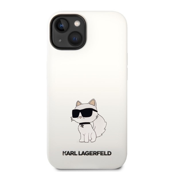 Husa pentru iPhone 14 Plus, Silicone, Karl Lagerfeld, Alb - 2 | YEO