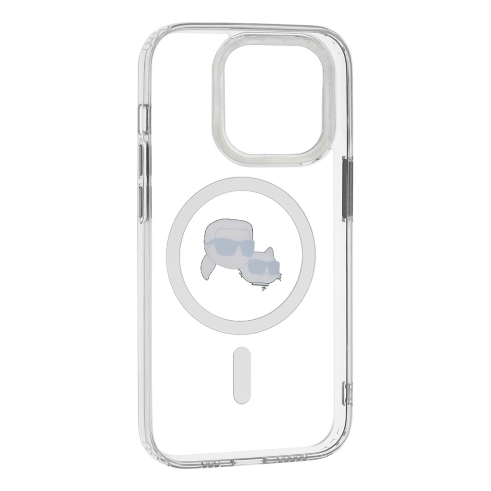 Husa pentru iPhone 14 Pro, Karl Lagerfeld, IML MagSafe, Alb - 2 | YEO