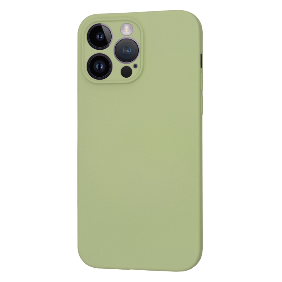 Husa pentru iPhone 14 Pro Max din Silicon Catifelat, Protectie Premium, Skyddar SoftElegance - Verde - 2 | YEO