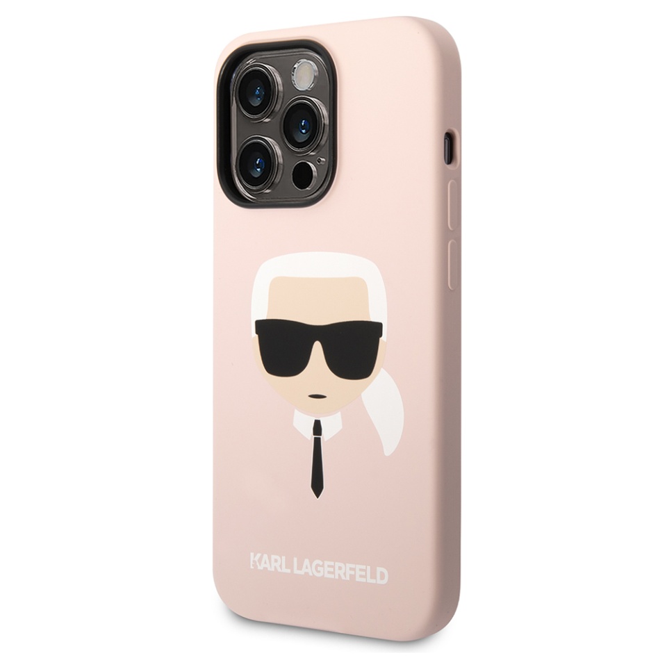 Husa pentru iPhone 14 Pro Max, Silicone MagSafe, Karl Lagerfeld - Roz deschis - 1 | YEO