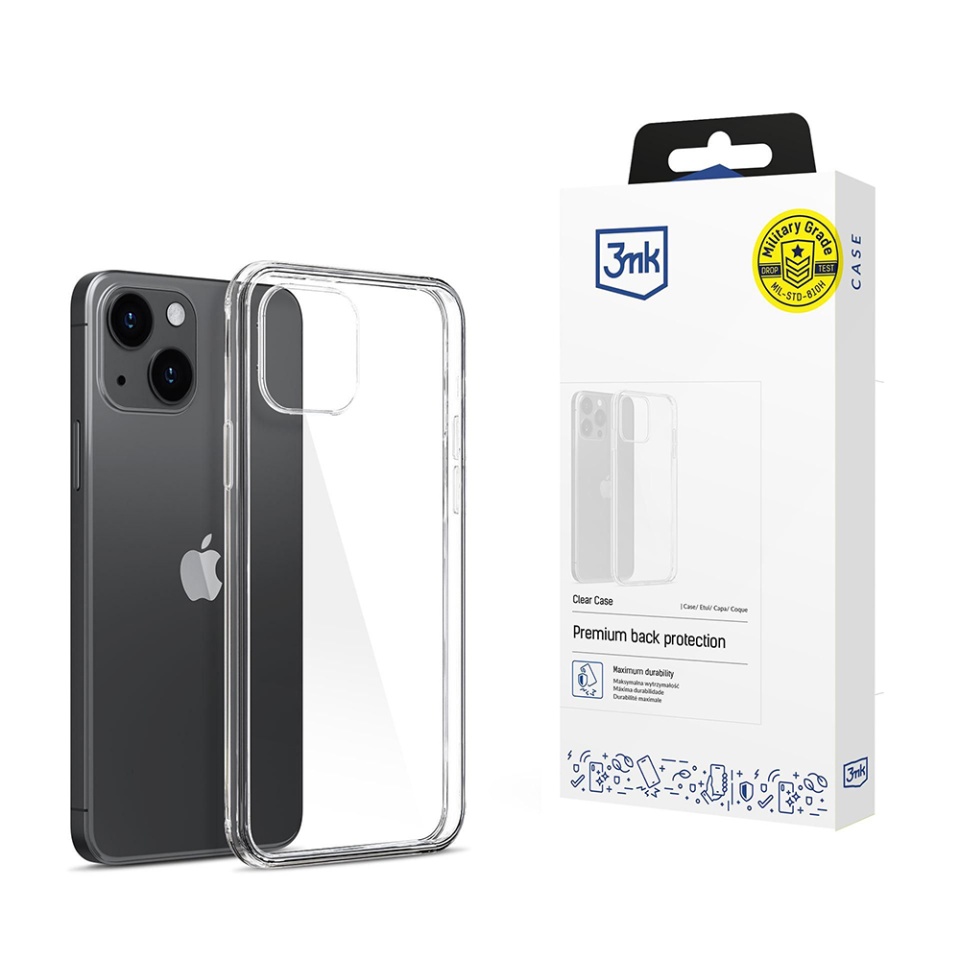 Husa pentru iPhone 15, din silicon, 3mk Clear Case, Transparent