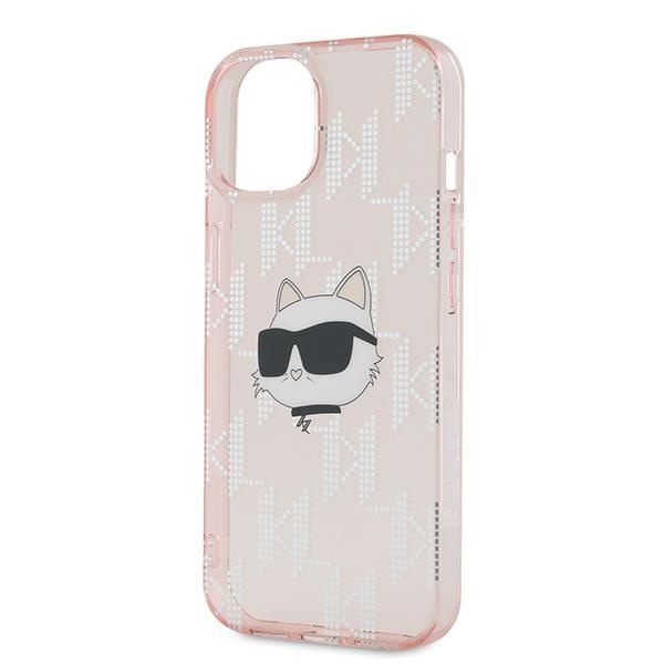 Husa pentru iPhone 15 IML Luxury, Karl Lagerfeld - Roz - 1 | YEO