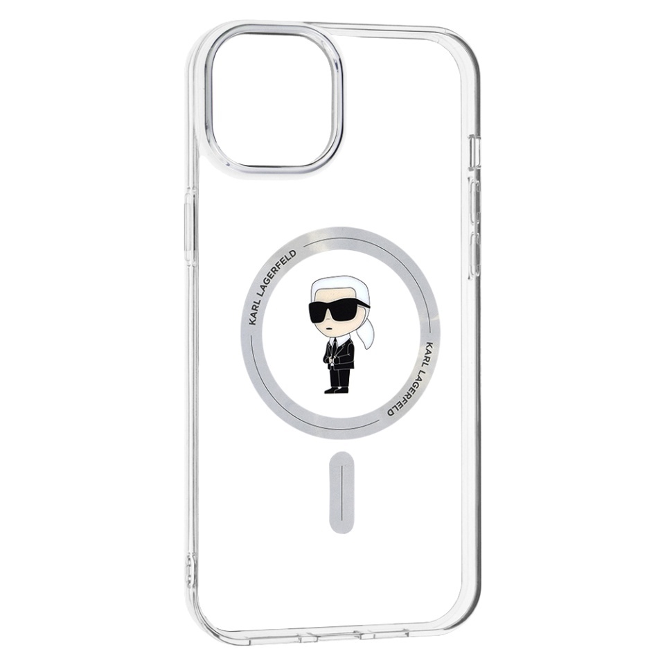 Husa pentru iPhone 15 Plus, Karl Lagerfeld, IML MagSafe, Transparenta - 1 | YEO