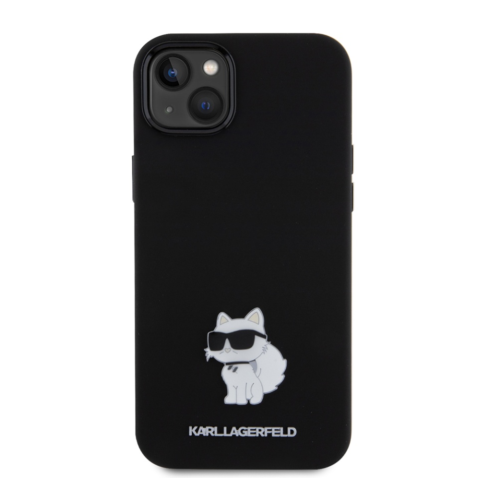 Husa pentru iPhone 15 Plus, Silicone, Karl Lagerfeld, Negru - 1 | YEO