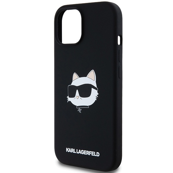 Husa pentru iPhone 15 Plus, Silicone MagSafe, Karl Lagerfeld - Negru - 3 | YEO
