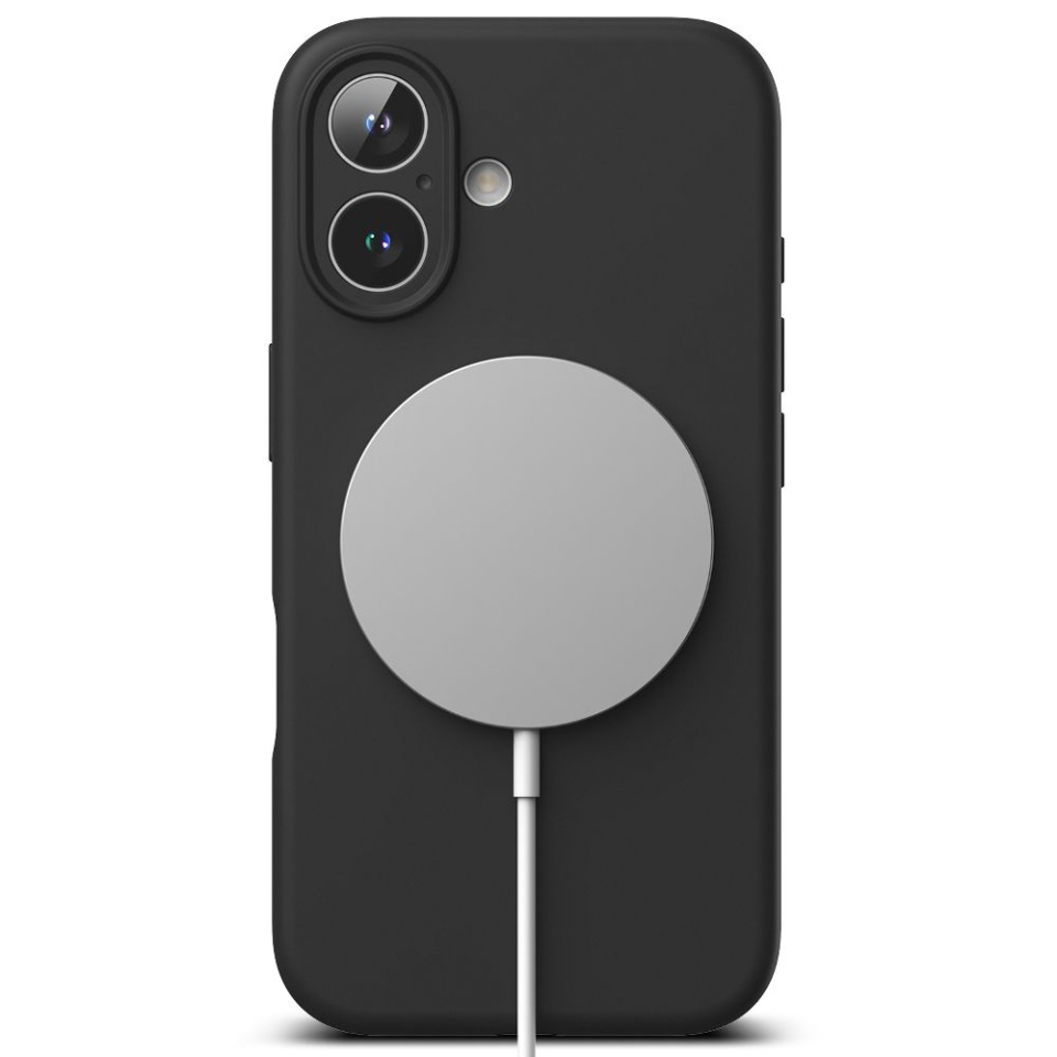 Husa pentru iPhone 15 Plus, SKYDDAR INNOVATION, din Silicon Catifelat, SoftFlex Magsafe, Bleumarin, set cu sticker - 3 | YEO