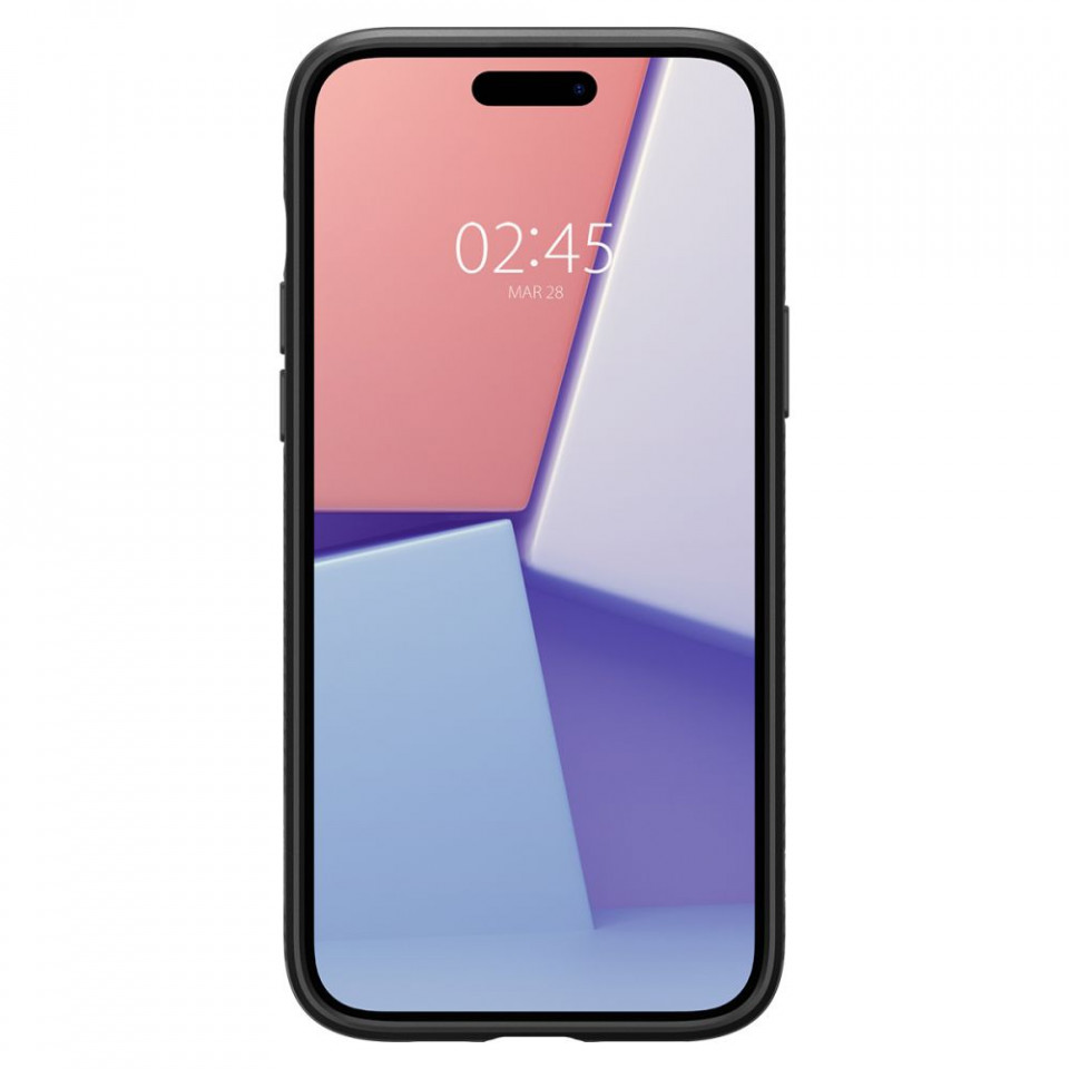Husa pentru iPhone 15 Plus, Spigen Liquid Air - Matte Black - 2 | YEO