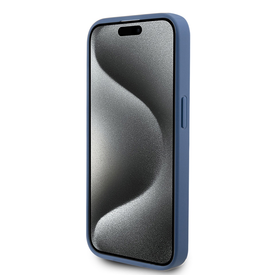 Husa pentru iPhone 15 Pro, Hardcase 4G Stripe Collection, Guess, Albastru - 2 | YEO