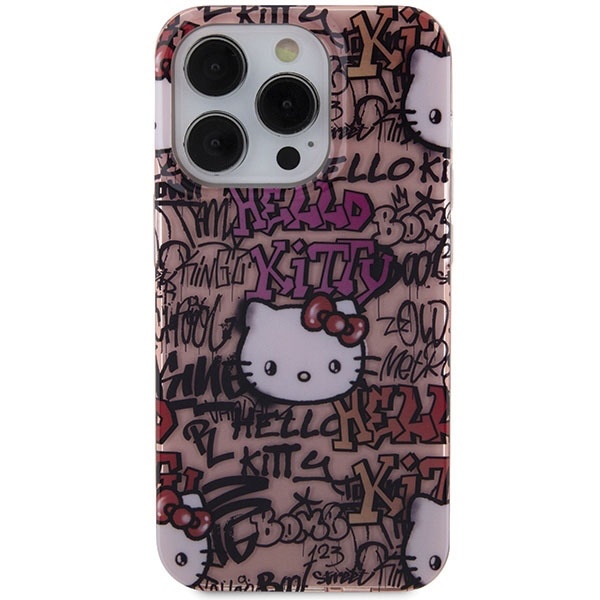 Husa pentru iPhone 15 Pro, Hardcase IML, Hello Kitty - Roz - 1 | YEO