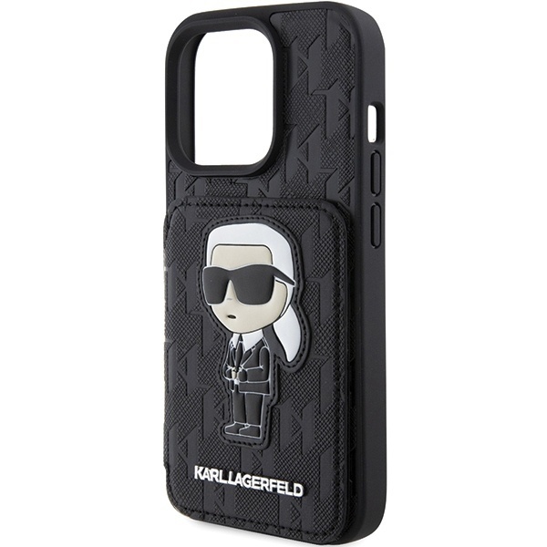 Husa pentru iPhone 15 Pro Max, Saffiano Cardslot, Karl Lagerfeld, Negru - 1 | YEO