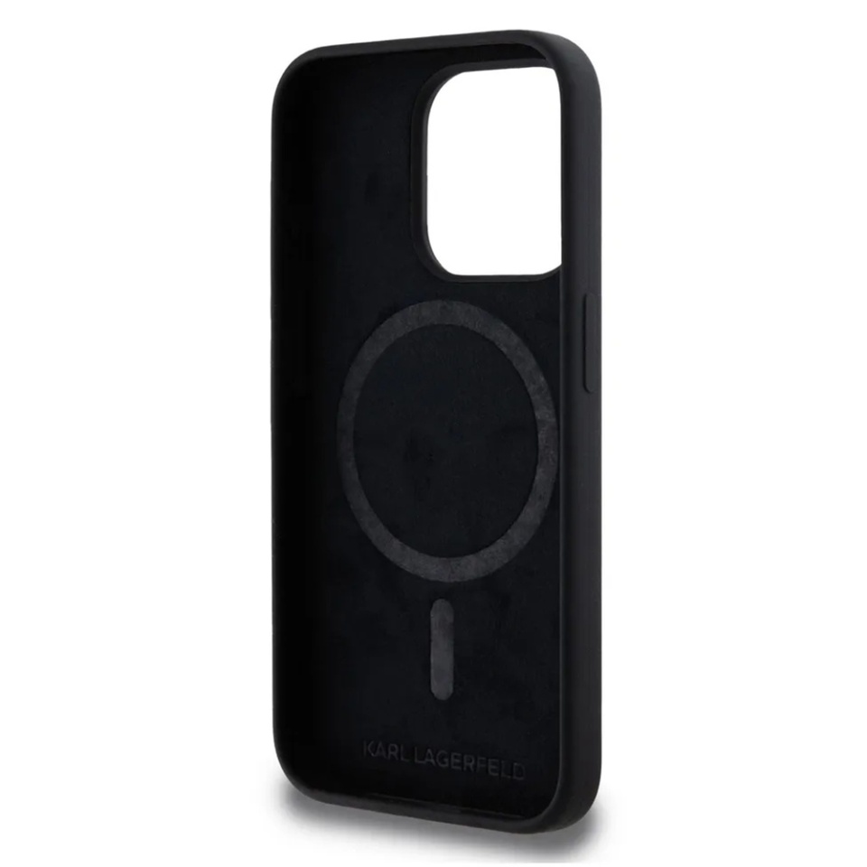 Husa pentru iPhone 15 Pro Max, Silicone MagSafe, Karl Lagerfeld - Maro - 3 | YEO