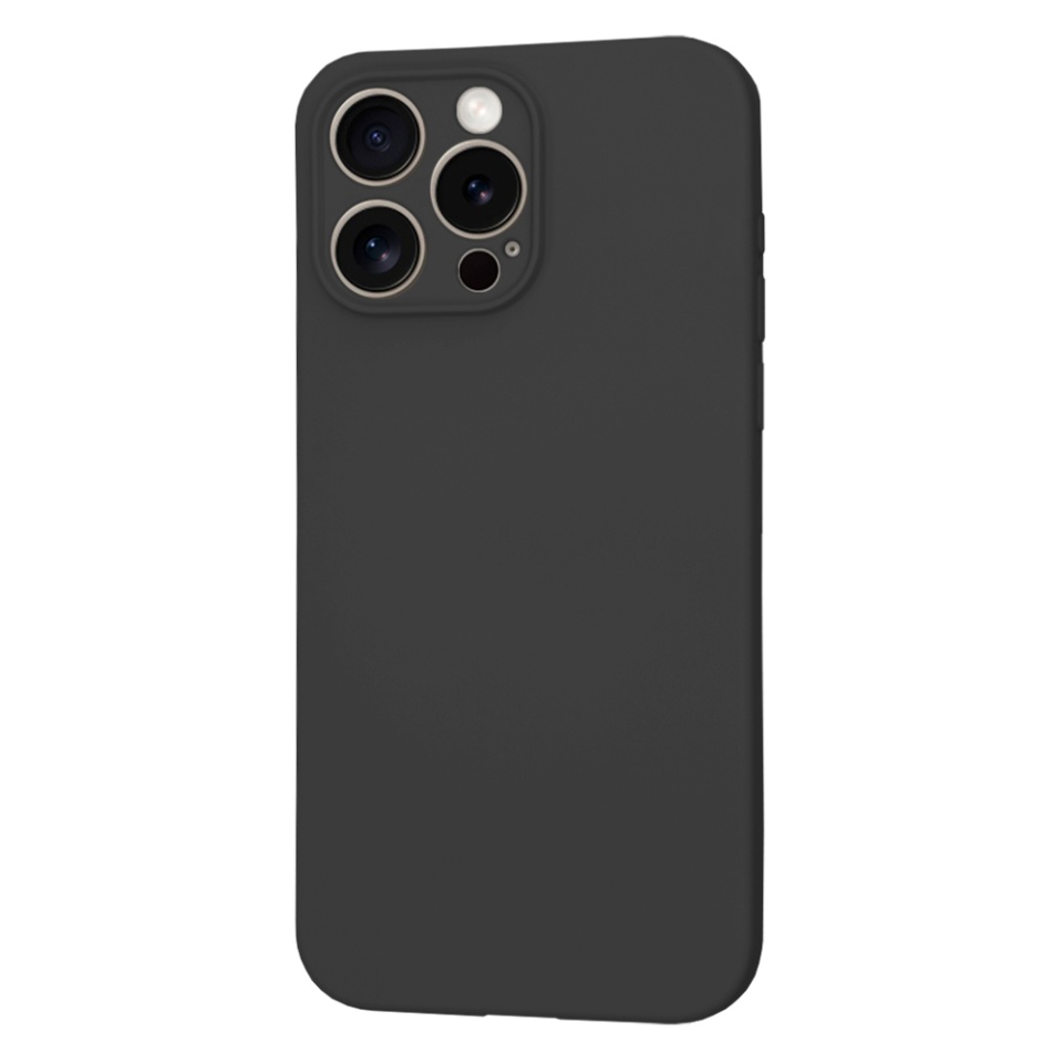 Husa pentru iPhone 15 Pro Max, SKYDDAR INNOVATION, din Silicon Catifelat, SoftFlex Magsafe, Negru, set cu sticker - 1 | YEO