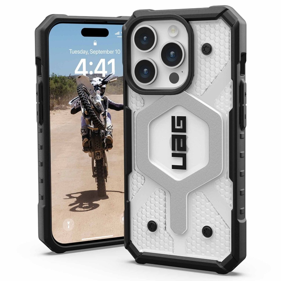 Husa pentru iPhone 15 Pro, Pathfinder MagSafe, UAG - Argintiu