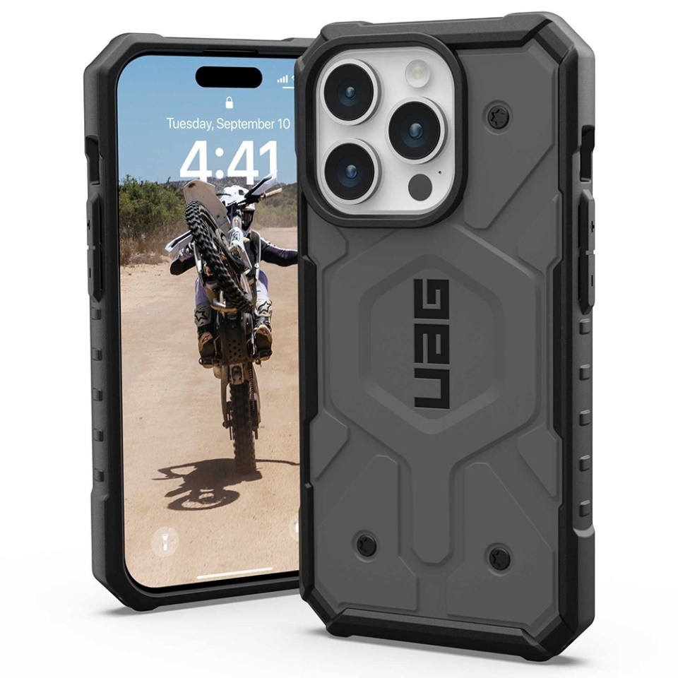 Husa pentru iPhone 15 Pro, Pathfinder MagSafe, UAG - Argintiu