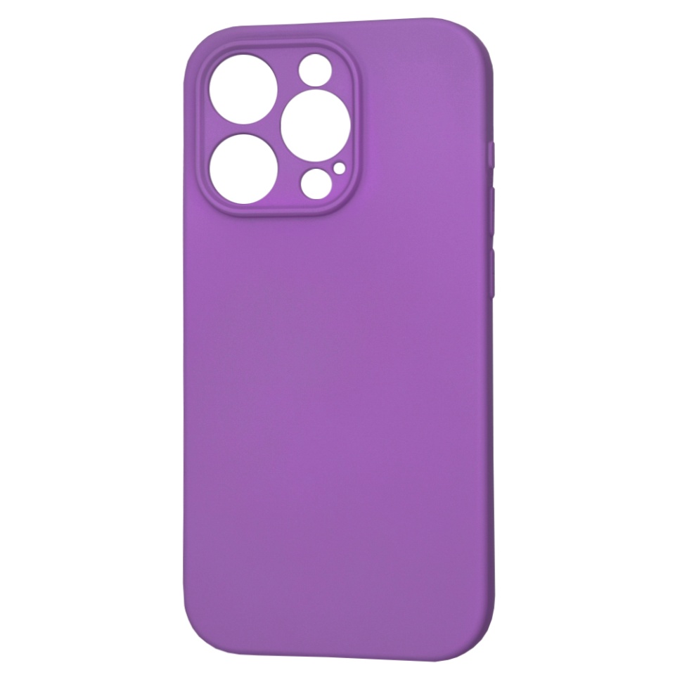 Husa pentru iPhone 15 Pro, SKYDDAR INNOVATION, din Silicon Catifelat, SoftElegance , Mov, set cu sticker - 3 | YEO